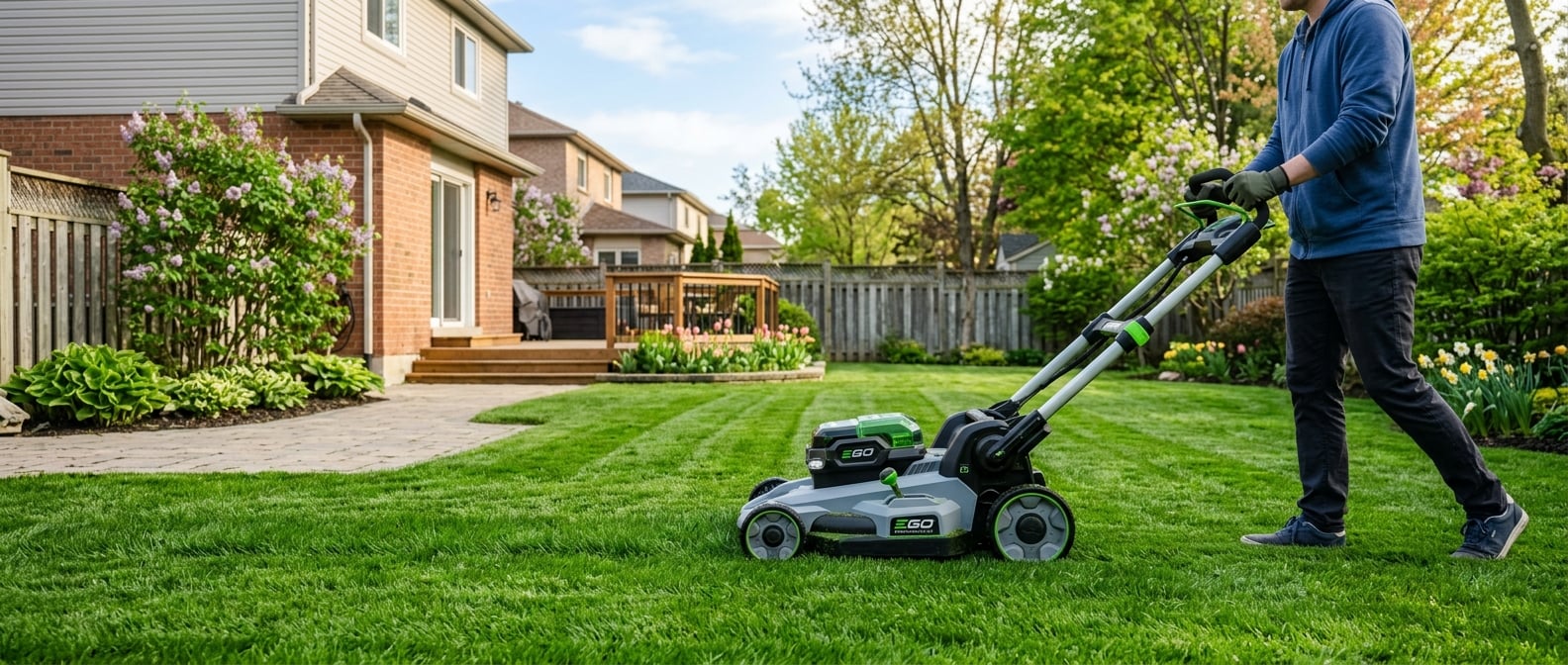 Best electric lawn mowers in Canada 2026 hero image