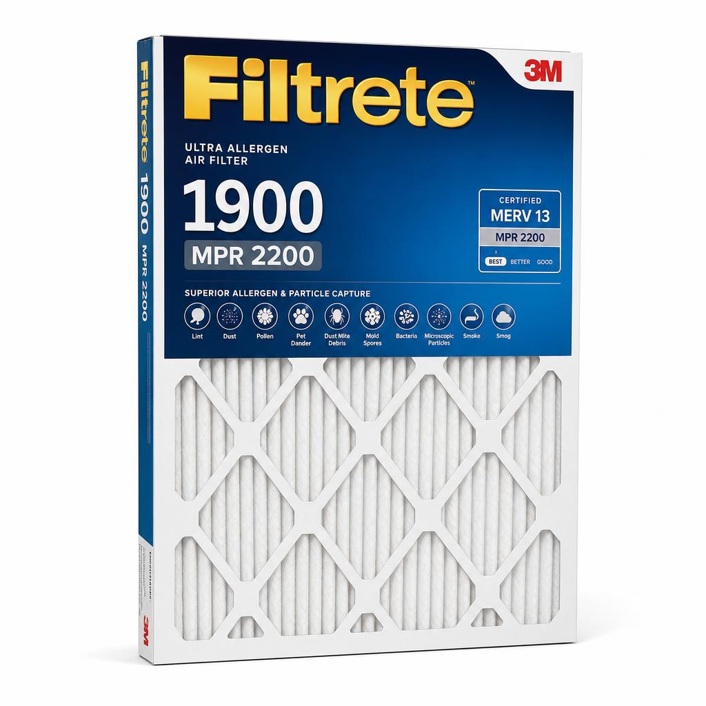 Filtrete 1900 MPR 2200 furnace filter