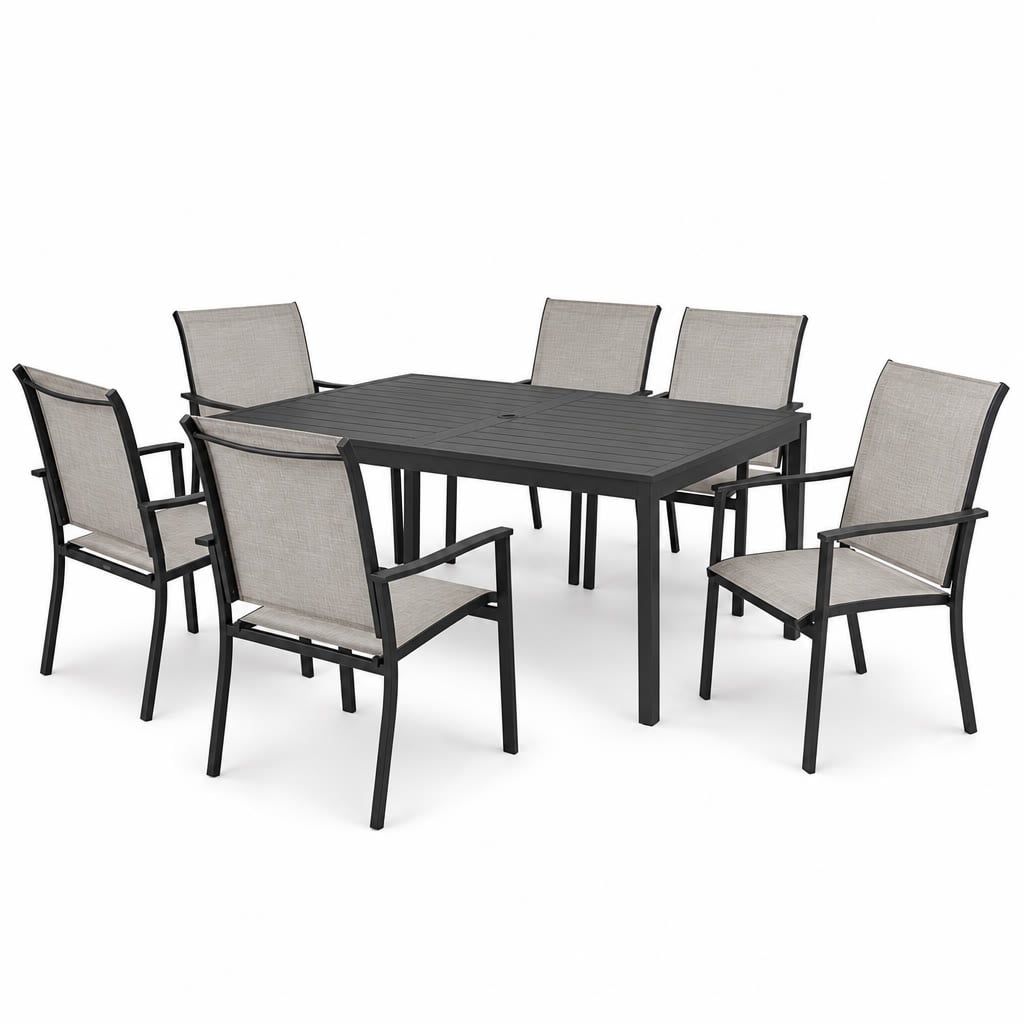 PHI VILLA 7-Piece bar-height patio dining set